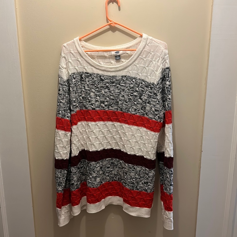 Old Navy striped sweater size XXL.